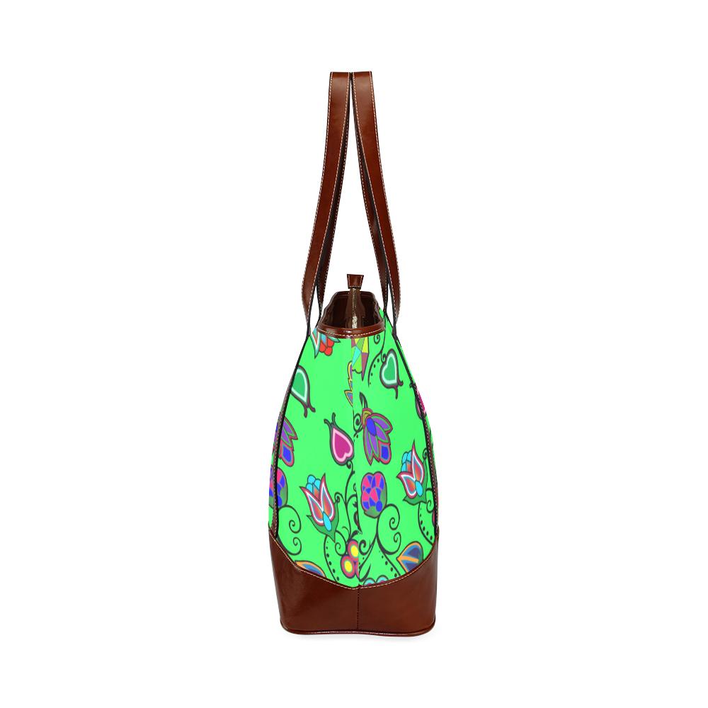 Indigenous Paisley - Green Tote Handbag (Model 1642) Tote Handbags (1642) e-joyer 