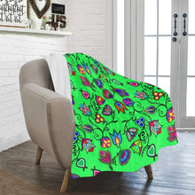 Load image into Gallery viewer, Indigenous Paisley Green Ultra-Soft Micro Fleece Blanket 40&quot;x50&quot; Ultra-Soft Blanket 40&#39;&#39;x50&#39;&#39; e-joyer 
