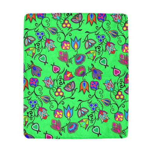 Indigenous Paisley - Green Ultra-Soft Micro Fleece Blanket 50