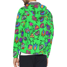 Load image into Gallery viewer, Indigenous Paisley - Green Unisex All Over Print Windbreaker (Model H23) All Over Print Windbreaker for Men (H23) e-joyer 
