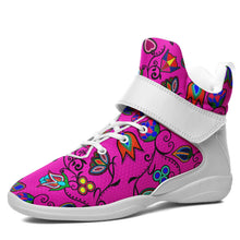 Load image into Gallery viewer, Indigenous Paisley Ipottaa Basketball / Sport High Top Shoes 49 Dzine US Women 4.5 / US Youth 3.5 / EUR 35 White Sole with White Strap 
