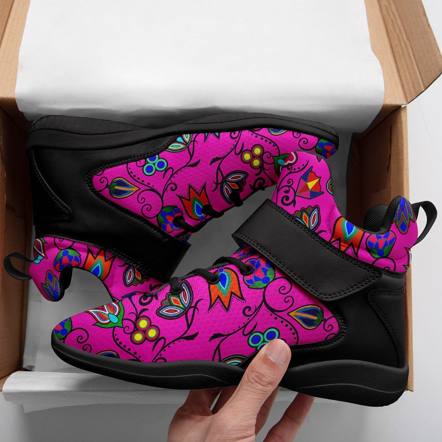 Indigenous Paisley Kid's Ipottaa Basketball / Sport High Top Shoes 49 Dzine 