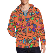 Load image into Gallery viewer, Indigenous Paisley - Sierra All Over Print Full Zip Hoodie for Men (Model H14) All Over Print Full Zip Hoodie for Men (H14) e-joyer 
