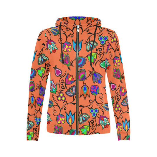 Indigenous Paisley - Sierra All Over Print Full Zip Hoodie for Women (Model H14) All Over Print Full Zip Hoodie for Women (H14) e-joyer 