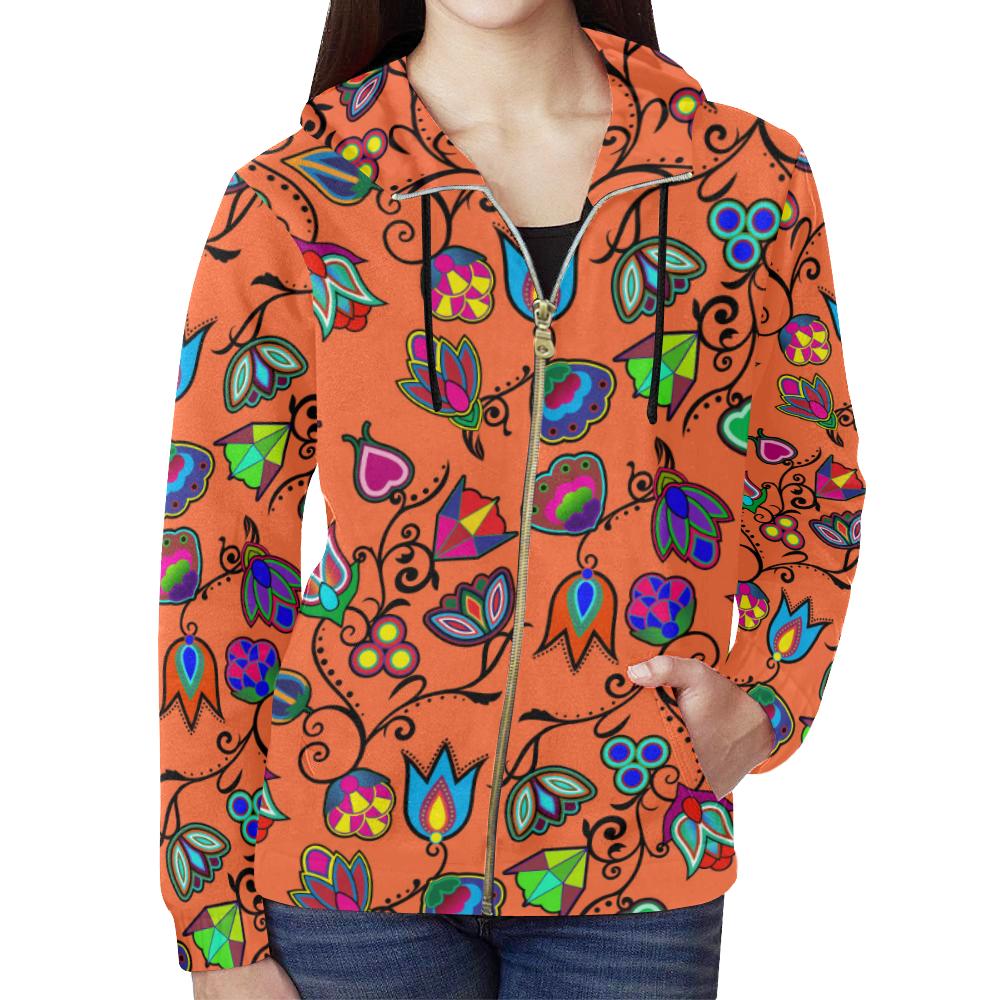 Indigenous Paisley - Sierra All Over Print Full Zip Hoodie for Women (Model H14) All Over Print Full Zip Hoodie for Women (H14) e-joyer 