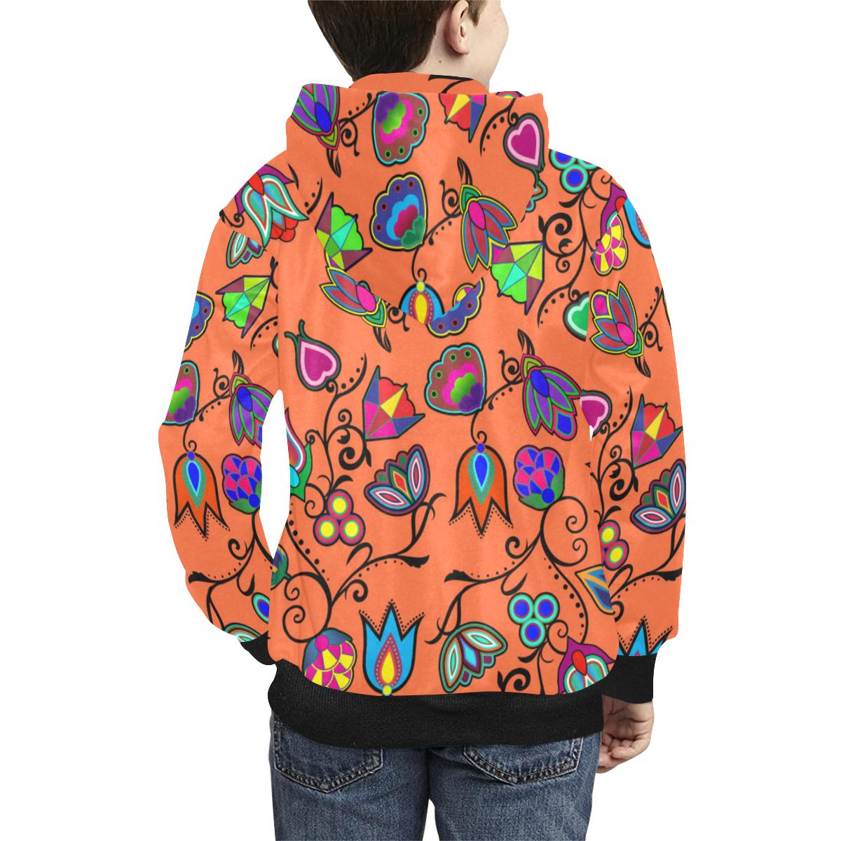 Indigenous Paisley Sierra Kids' All Over Print Hoodie (Model H38) Kids' AOP Hoodie (H38) e-joyer 