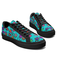 Load image into Gallery viewer, Indigenous Paisley Sky Aapisi Low Top Canvas Shoes Black Sole 49 Dzine 
