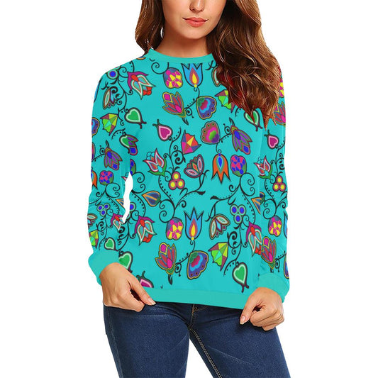 Indigenous Paisley Sky All Over Print Crewneck Sweatshirt for Women (Model H18) Crewneck Sweatshirt for Women (H18) e-joyer 