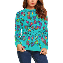 Load image into Gallery viewer, Indigenous Paisley Sky All Over Print Crewneck Sweatshirt for Women (Model H18) Crewneck Sweatshirt for Women (H18) e-joyer 
