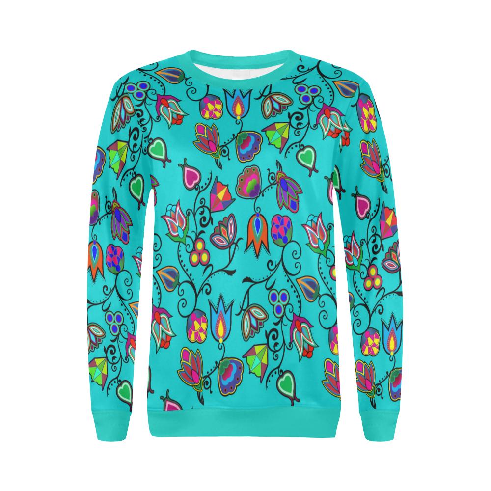 Indigenous Paisley Sky All Over Print Crewneck Sweatshirt for Women (Model H18) Crewneck Sweatshirt for Women (H18) e-joyer 