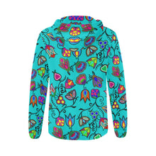 Load image into Gallery viewer, Indigenous Paisley - Sky All Over Print Full Zip Hoodie for Women (Model H14) All Over Print Full Zip Hoodie for Women (H14) e-joyer 
