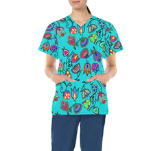 Load image into Gallery viewer, Indigenous Paisley Sky All Over Print Scrub Top Scrub Top e-joyer 
