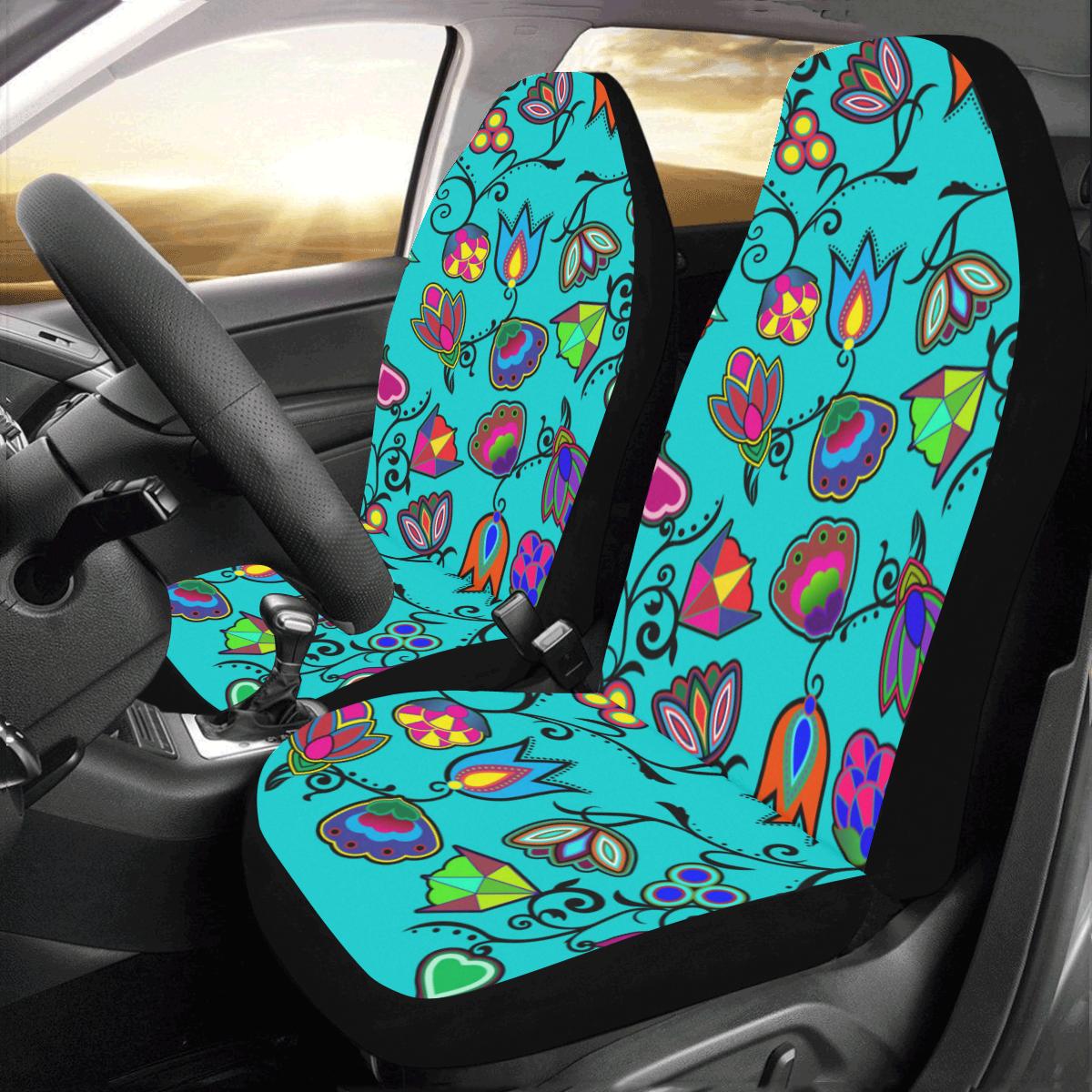 Indigenous Paisley - Sky Car Seat Covers (Set of 2) Car Seat Covers e-joyer 