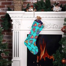 Load image into Gallery viewer, Indigenous Paisley - Sky Christmas Stocking Christmas Stocking e-joyer 
