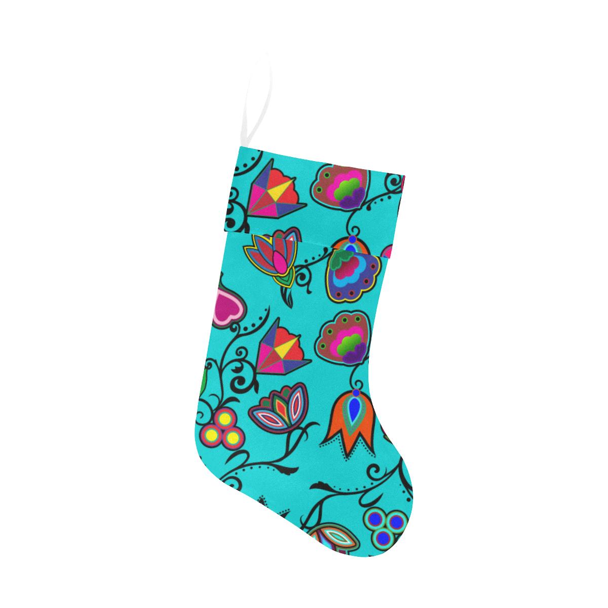 Indigenous Paisley - Sky Christmas Stocking Christmas Stocking e-joyer 