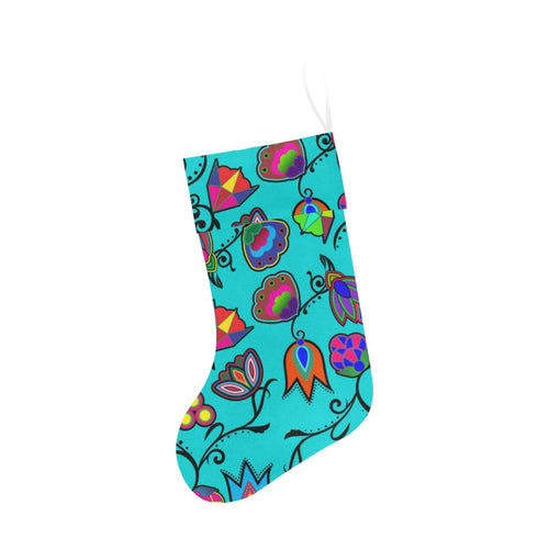 Indigenous Paisley - Sky Christmas Stocking Christmas Stocking e-joyer 