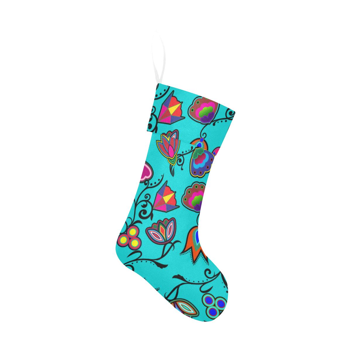 Indigenous Paisley - Sky Christmas Stocking Christmas Stocking e-joyer 