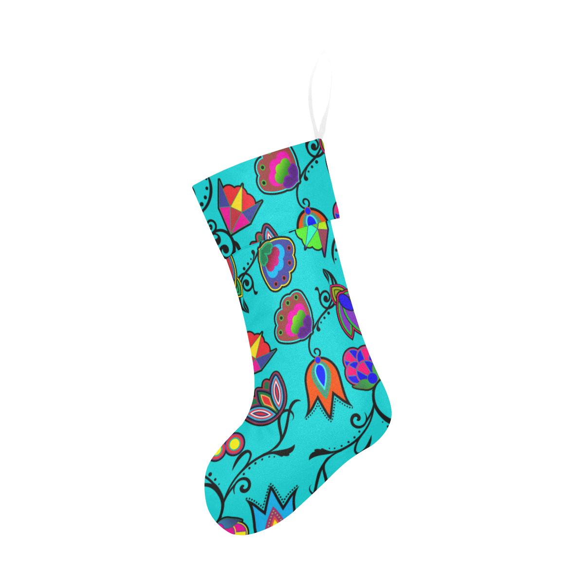 Indigenous Paisley - Sky Christmas Stocking Christmas Stocking e-joyer 