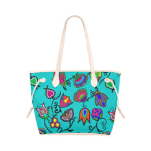 Load image into Gallery viewer, Indigenous Paisley - Sky Clover Canvas Tote Bag (Model 1661) Clover Canvas Tote Bag (1661) e-joyer 
