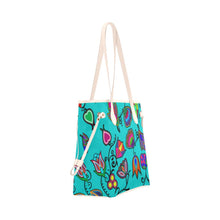 Load image into Gallery viewer, Indigenous Paisley - Sky Clover Canvas Tote Bag (Model 1661) Clover Canvas Tote Bag (1661) e-joyer 
