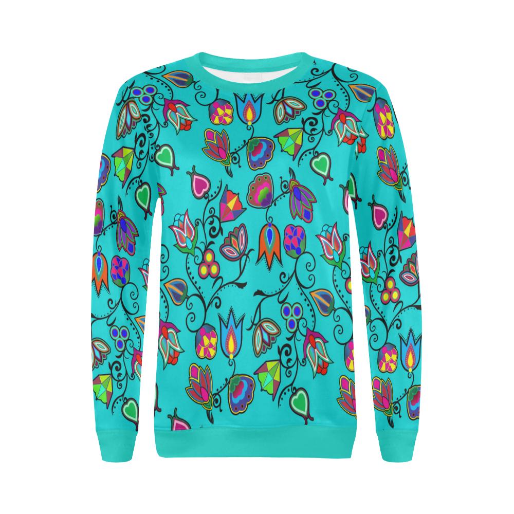 Indigenous Paisley Sky Crewneck – Women's Sweatshirt by 49 Dzine