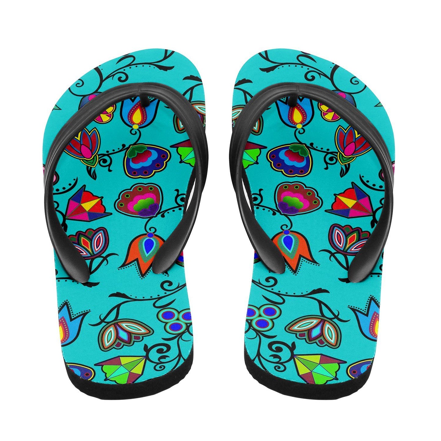 Indigenous Paisley Sky Flip Flops 49 Dzine 