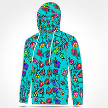 Load image into Gallery viewer, Indigenous Paisley Sky Hoodie with Face Cover 49 Dzine 
