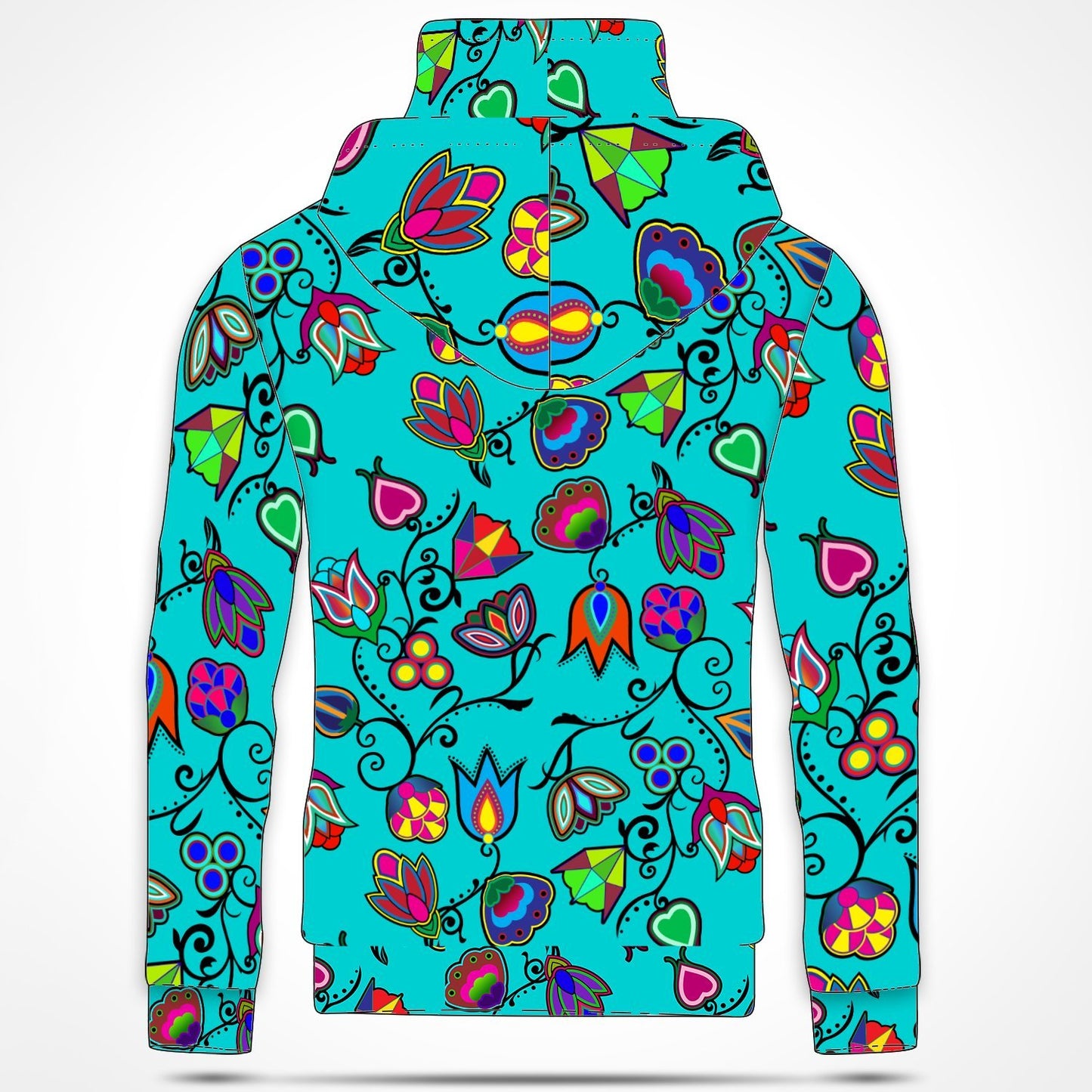 Indigenous Paisley Sky Hoodie with Face Cover 49 Dzine 