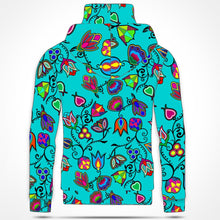 Load image into Gallery viewer, Indigenous Paisley Sky Hoodie with Face Cover 49 Dzine 
