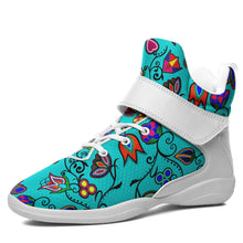 Load image into Gallery viewer, Indigenous Paisley Sky Ipottaa Basketball / Sport High Top Shoes 49 Dzine US Women 4.5 / US Youth 3.5 / EUR 35 White Sole with White Strap 
