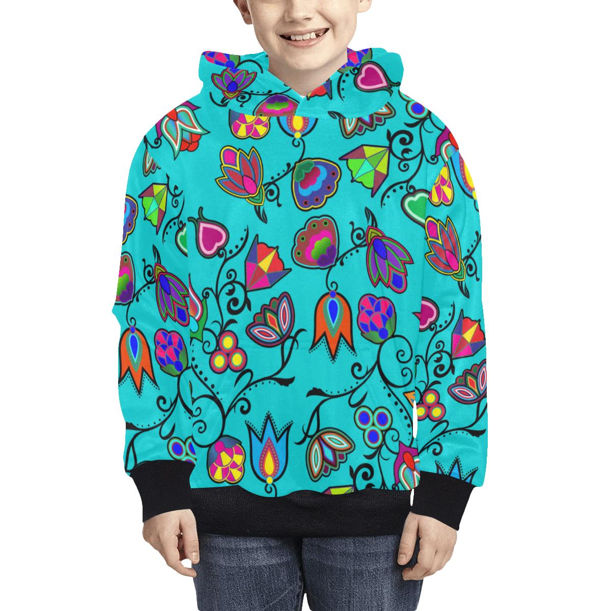 Indigenous Paisley Sky Kids' All Over Print Hoodie (Model H38) Kids' AOP Hoodie (H38) e-joyer 