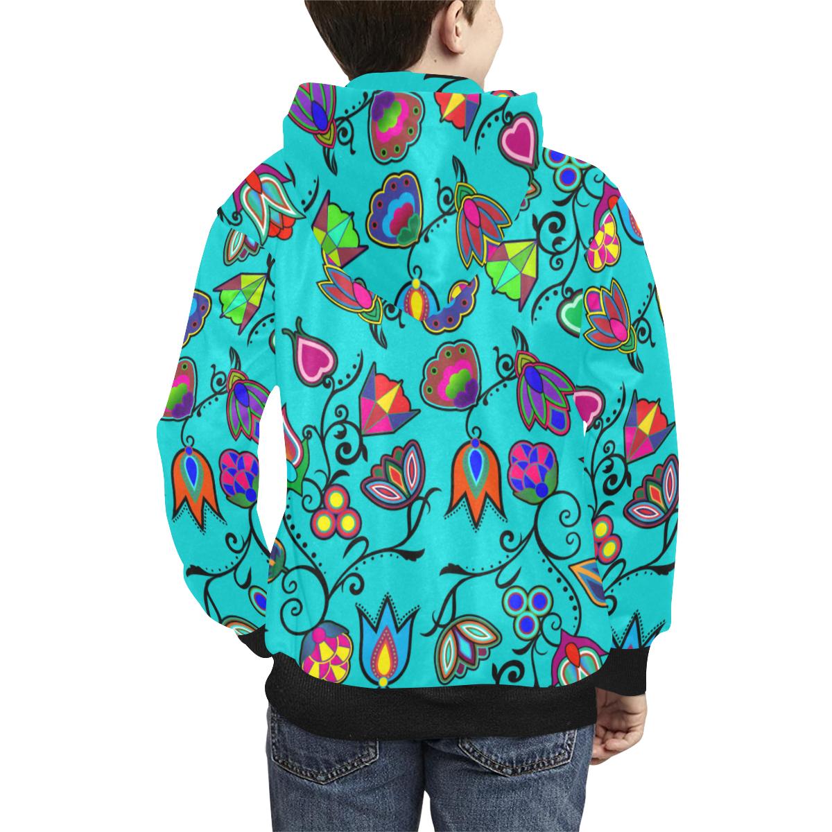 Indigenous Paisley Sky Kids' All Over Print Hoodie (Model H38) Kids' AOP Hoodie (H38) e-joyer 