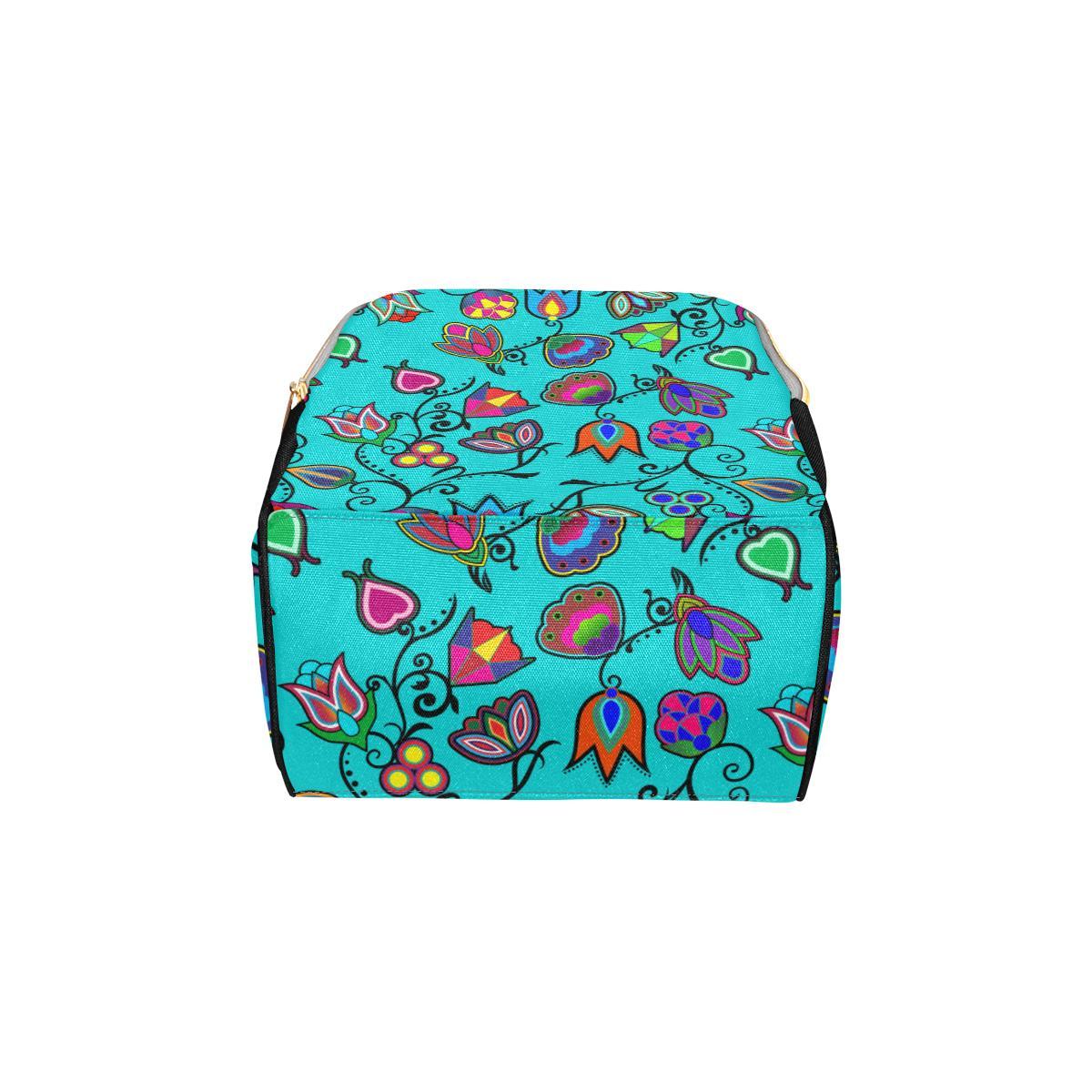 Indigenous Paisley - Sky Multi-Function Diaper Backpack (Model 1688) Diaper Backpack (1688) e-joyer 