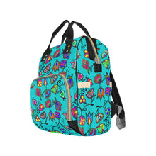 Load image into Gallery viewer, Indigenous Paisley - Sky Multi-Function Diaper Backpack (Model 1688) Diaper Backpack (1688) e-joyer 
