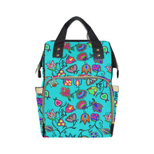 Load image into Gallery viewer, Indigenous Paisley - Sky Multi-Function Diaper Backpack (Model 1688) Diaper Backpack (1688) e-joyer 
