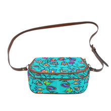 Load image into Gallery viewer, Indigenous Paisley - Sky Saddle Bag/Large (Model 1649) Saddle Bag/Large e-joyer 
