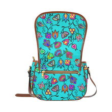 Load image into Gallery viewer, Indigenous Paisley - Sky Saddle Bag/Large (Model 1649) Saddle Bag/Large e-joyer 
