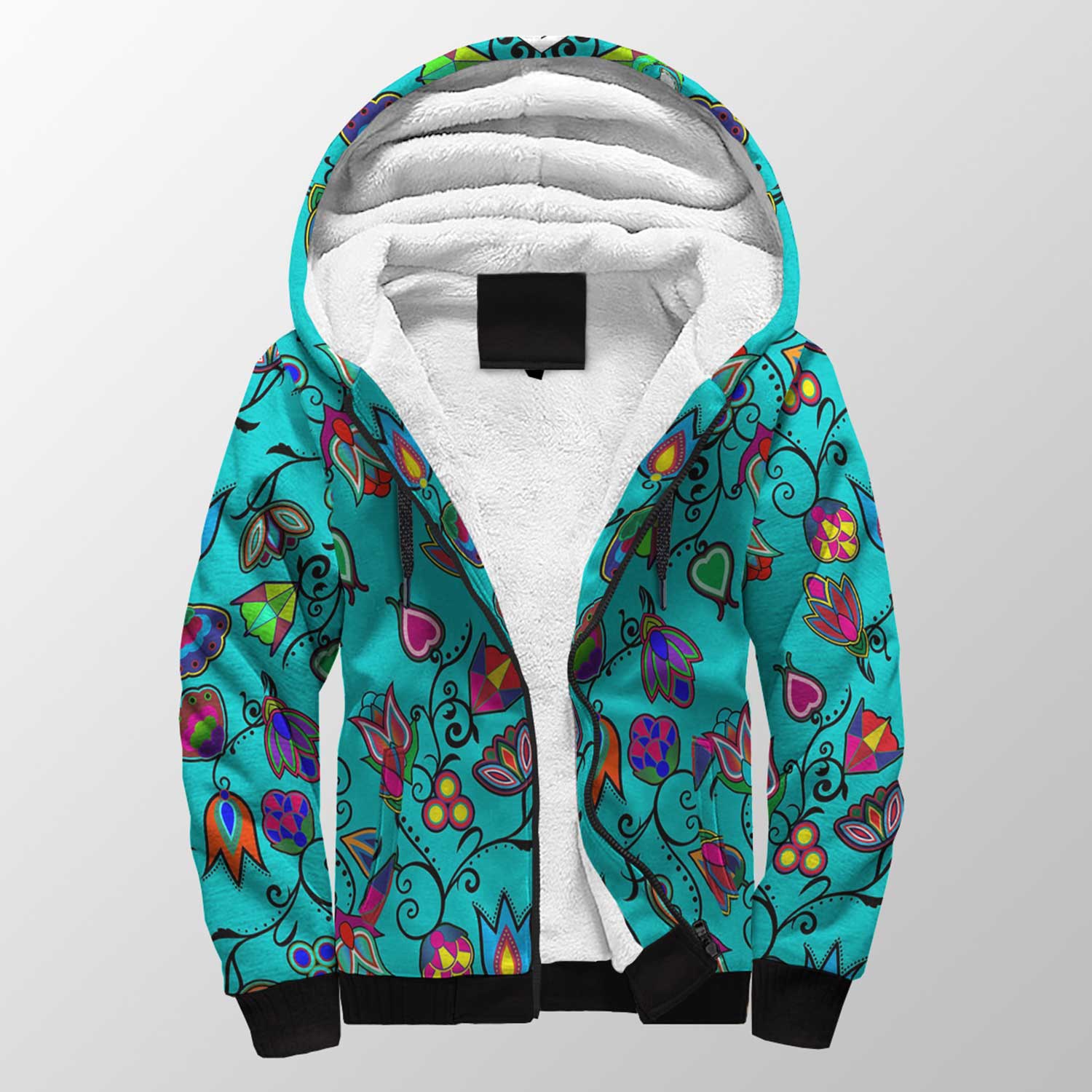 Indigenous Paisley Sky Sherpa Hoodie 49 Dzine 