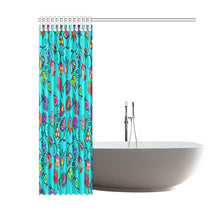 Load image into Gallery viewer, Indigenous Paisley - Sky Shower Curtain 60&quot;x72&quot; Shower Curtain 60&quot;x72&quot; e-joyer 
