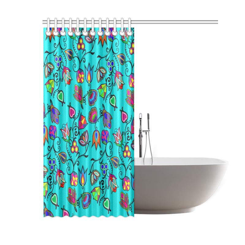 Indigenous Paisley - Sky Shower Curtain 60"x72" Shower Curtain 60"x72" e-joyer 