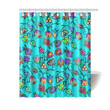 Load image into Gallery viewer, Indigenous Paisley - Sky Shower Curtain 60&quot;x72&quot; Shower Curtain 60&quot;x72&quot; e-joyer 
