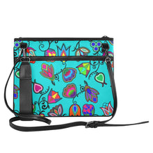 Load image into Gallery viewer, Indigenous Paisley - Sky Slim Clutch Bag (Model 1668) Slim Clutch Bags (1668) e-joyer 
