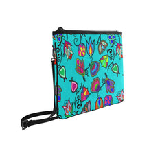 Load image into Gallery viewer, Indigenous Paisley - Sky Slim Clutch Bag (Model 1668) Slim Clutch Bags (1668) e-joyer 
