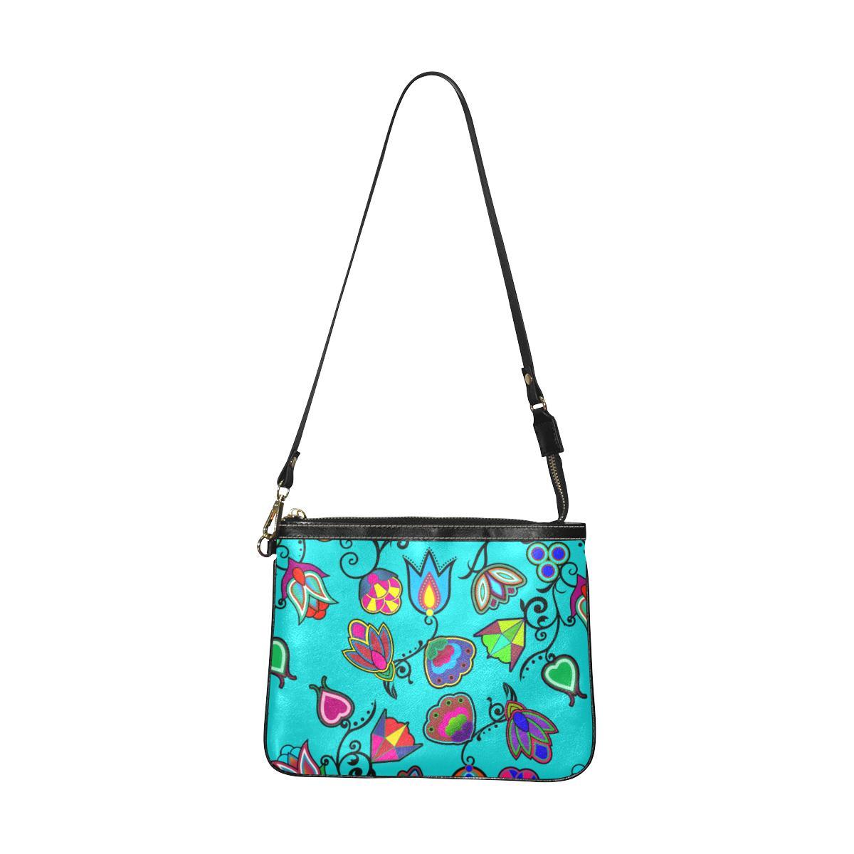 Indigenous Paisley Sky Small Shoulder Bag by 49 Dzine