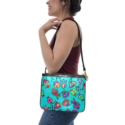 Indigenous Paisley - Sky Small Shoulder Bag (Model 1710) Small Shoulder Bag (1710) e-joyer 