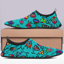 Load image into Gallery viewer, Indigenous Paisley Sky Sockamoccs Kid&#39;s Slip On Shoes 49 Dzine 
