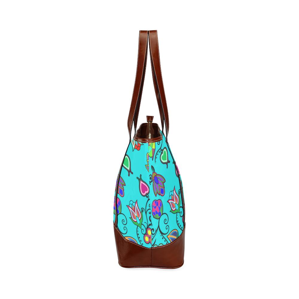 Indigenous Paisley - Sky Tote Handbag (Model 1642) Tote Handbags (1642) e-joyer 