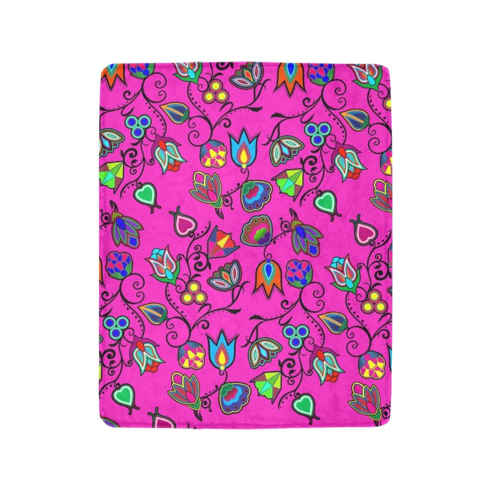 Indigenous Paisley Small Micro Fleece Blanket by 49 Dzine