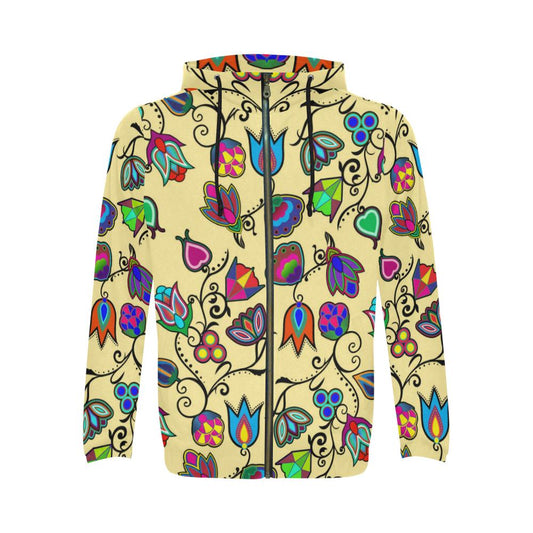Indigenous Paisley - Vanilla All Over Print Full Zip Hoodie for Men (Model H14) All Over Print Full Zip Hoodie for Men (H14) e-joyer 