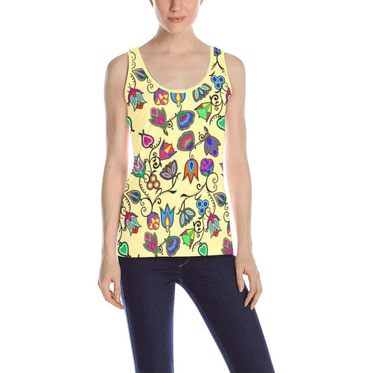 Indigenous Paisley Vanilla All Over Print Tank Top for Women (Model T43) All Over Print Tank Top for Women (T43) e-joyer 